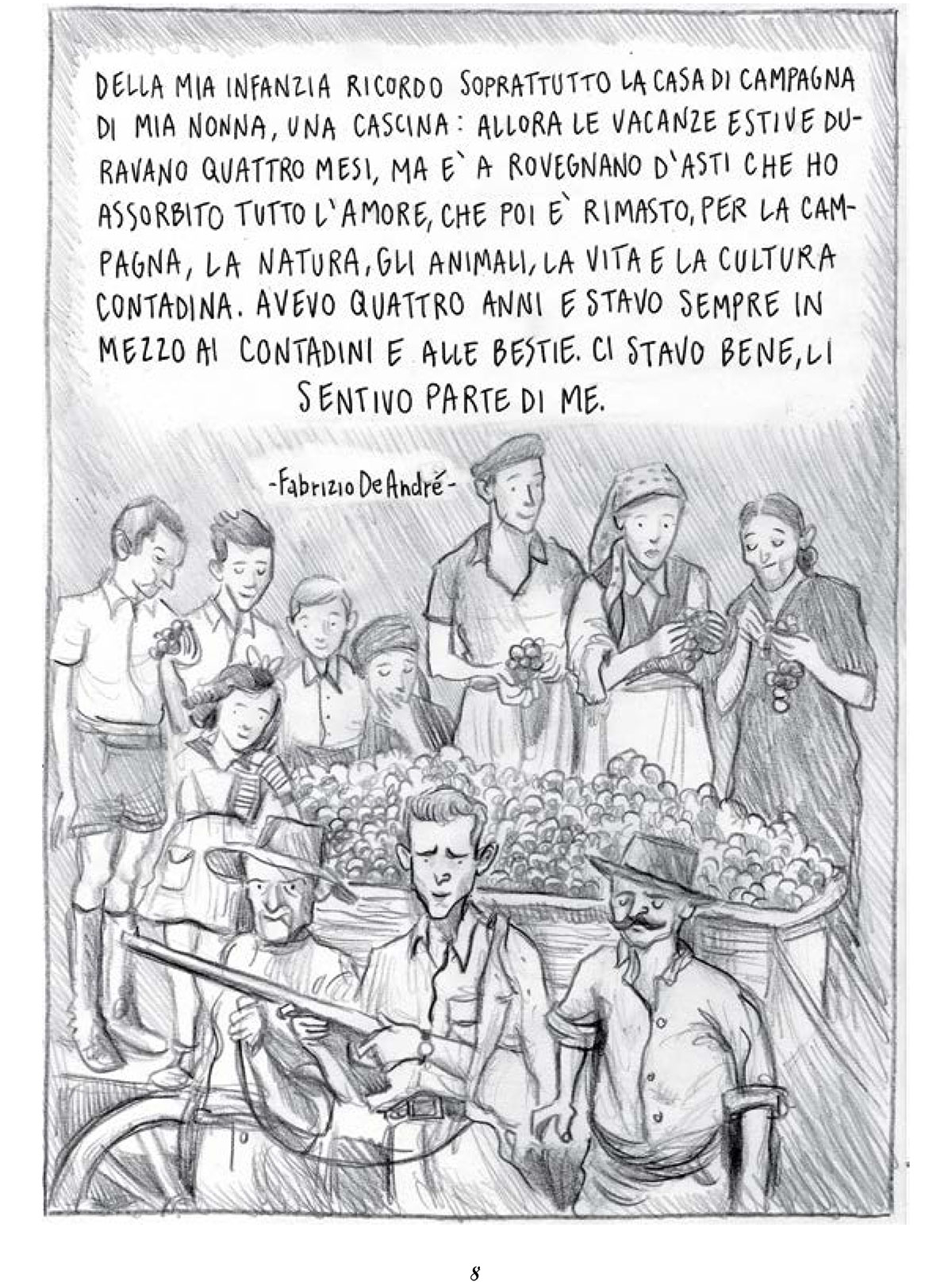 BeccoGiallo Ridammi la mano Fabrizio De Andrè fumetto 160 pp