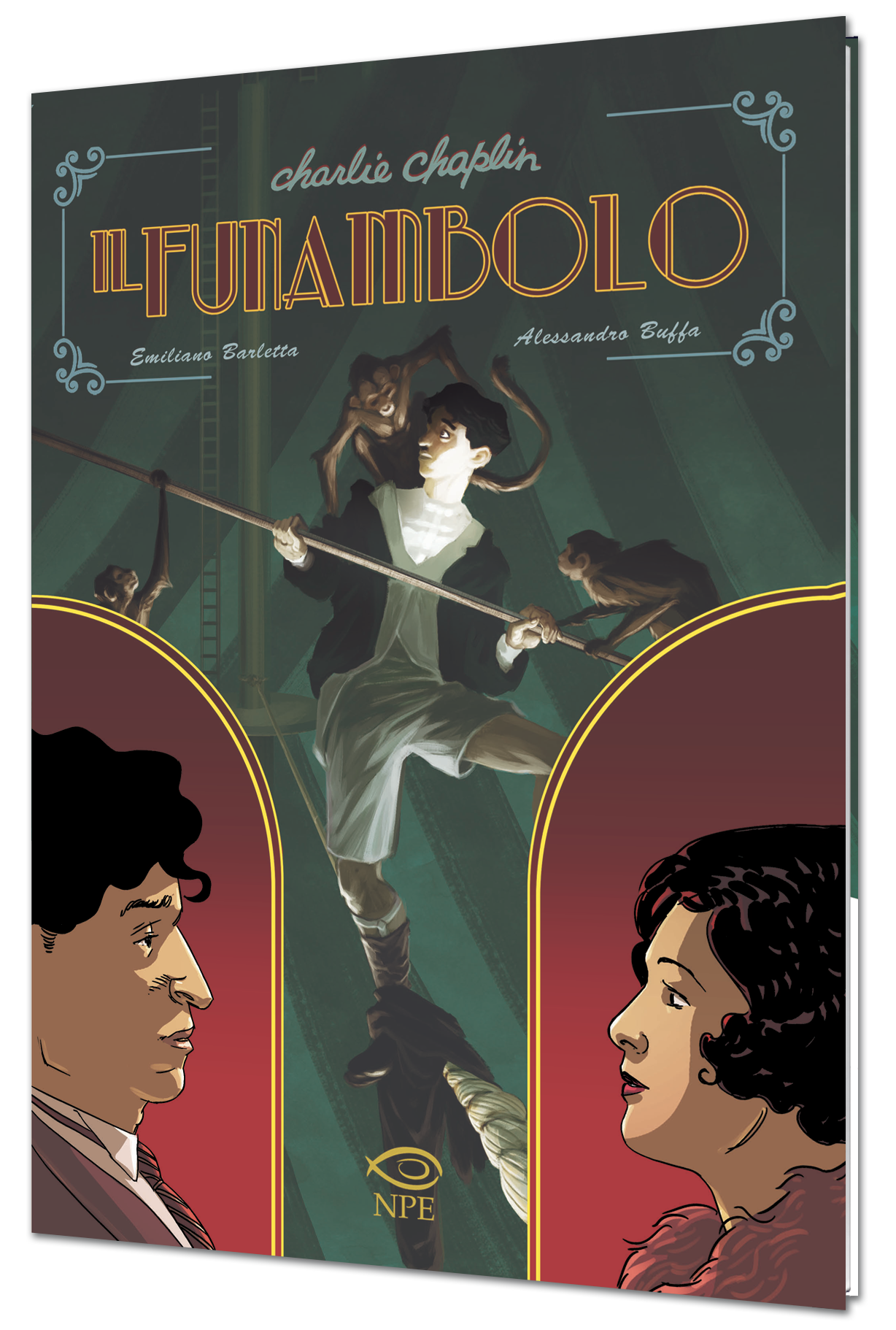Nicola Pesce Nuvole in Tempesta Charlie Chaplin fumetto brossurato