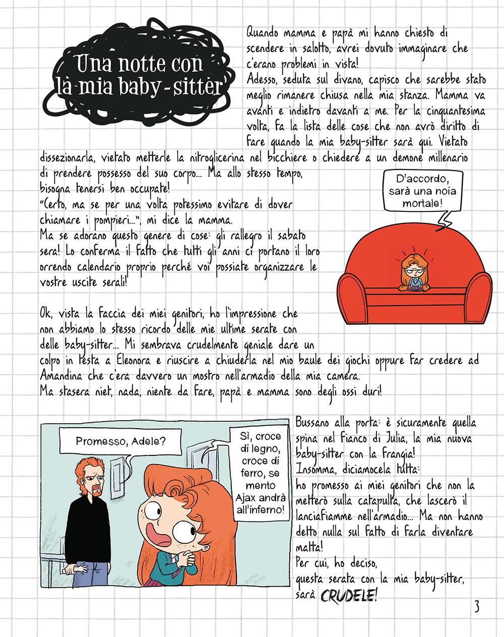 BeccoGiallo Kids Extra Adele baby-sitterrorizzata fumetto 96 pp