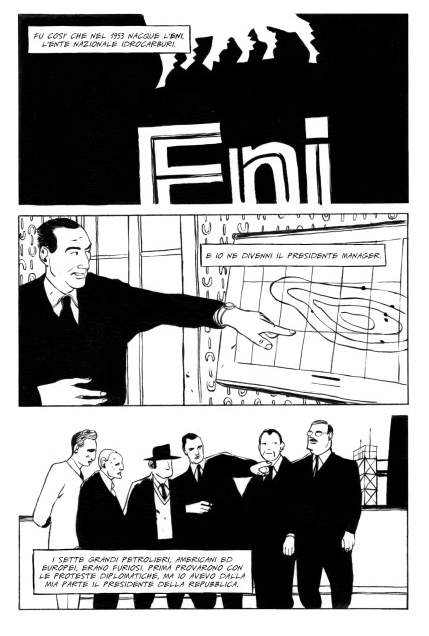 BeccoGiallo Graphic Journalism Enrico Mattei fumetto brossura b/n