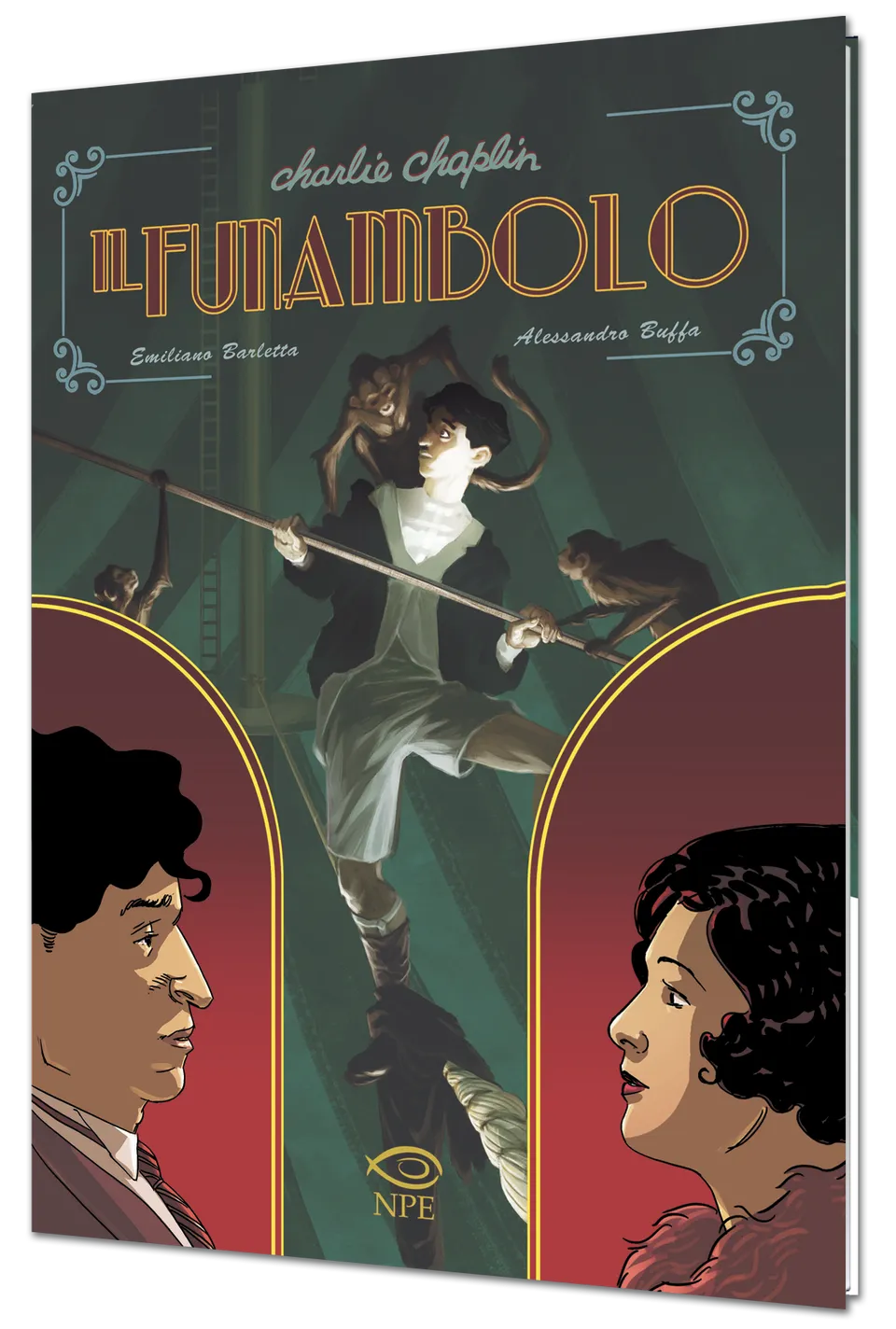 Nicola Pesce Nuvole in Tempesta Charlie Chaplin fumetto brossurato