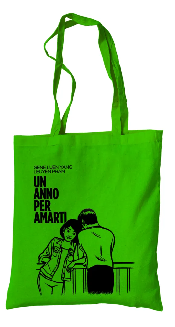 Tunué Extra Shopper Un anno per amarti borsa verde tela Gene Yang