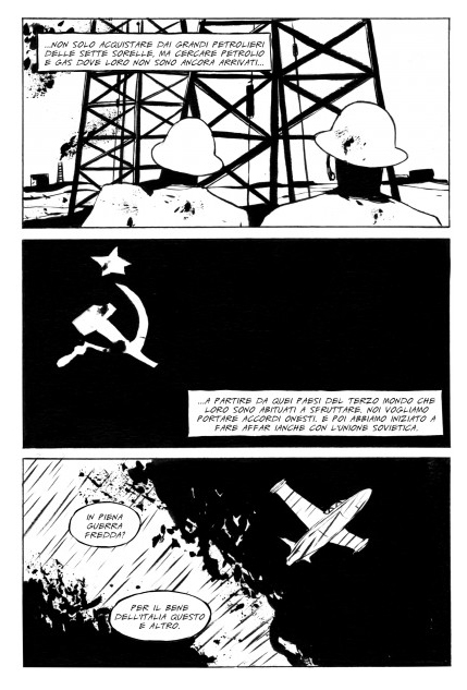 BeccoGiallo Graphic Journalism Enrico Mattei fumetto brossura b/n