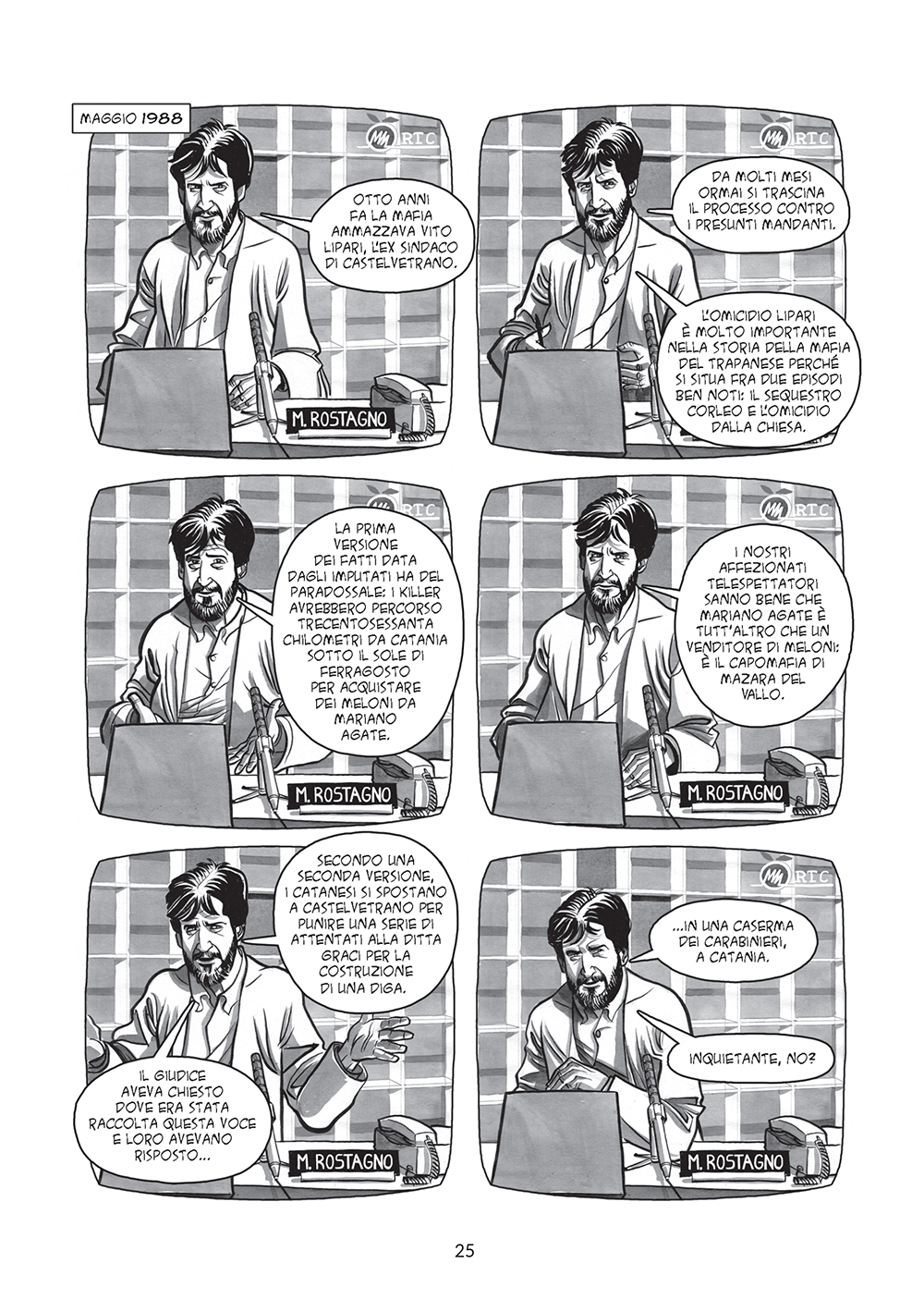 BeccoGiallo Graphic Journalism Mauro Rostagno fumetto 224 pp.