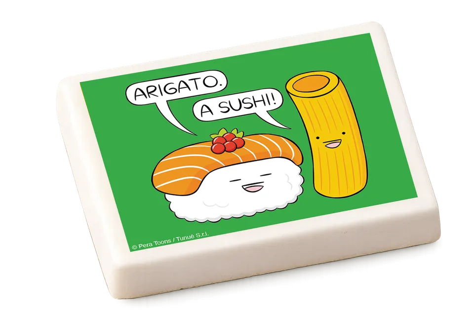 Tunuè Gadget Gomma Sushi Pera Toons gomma collezione