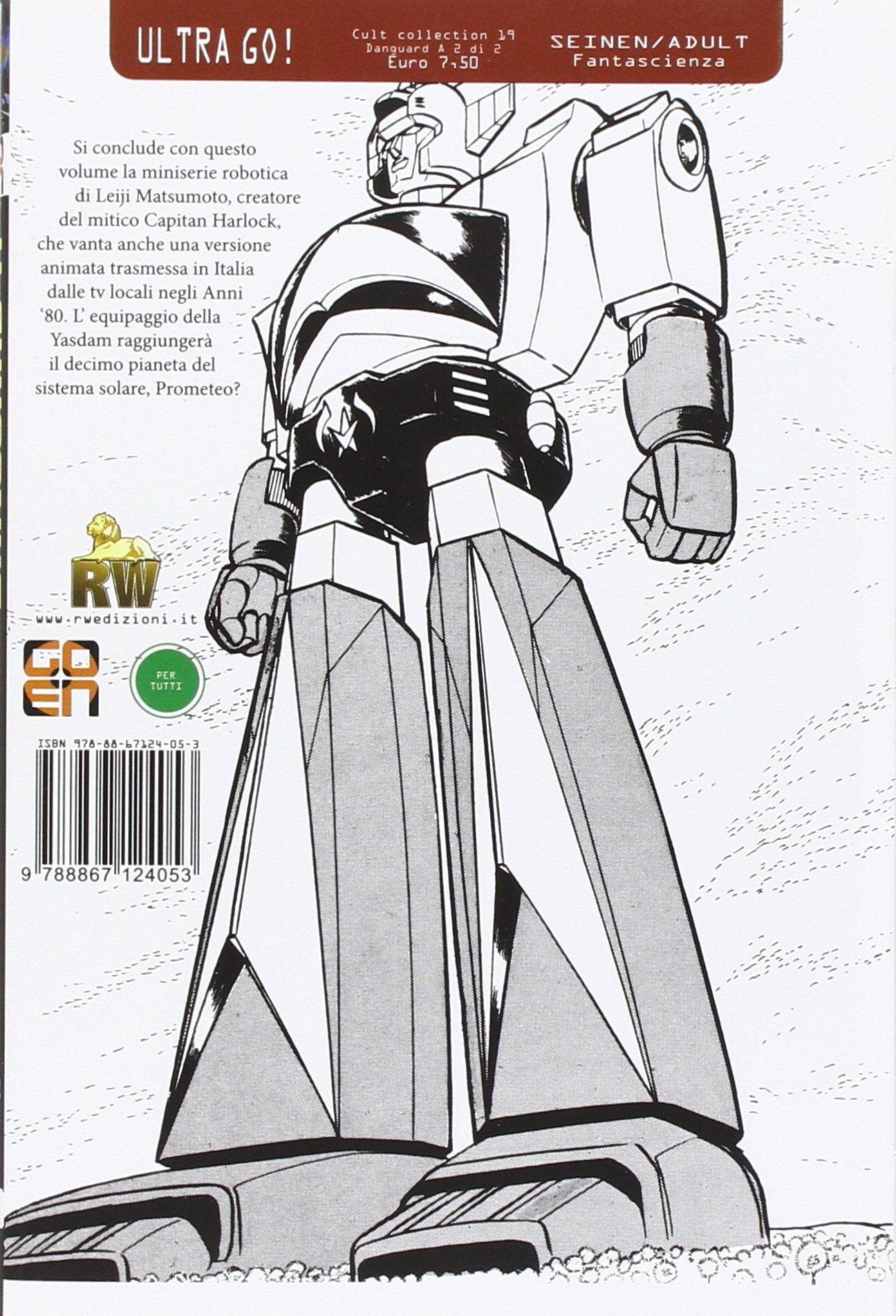Goen Cult Collection 19 Danguard 2 manga robotico brossurato