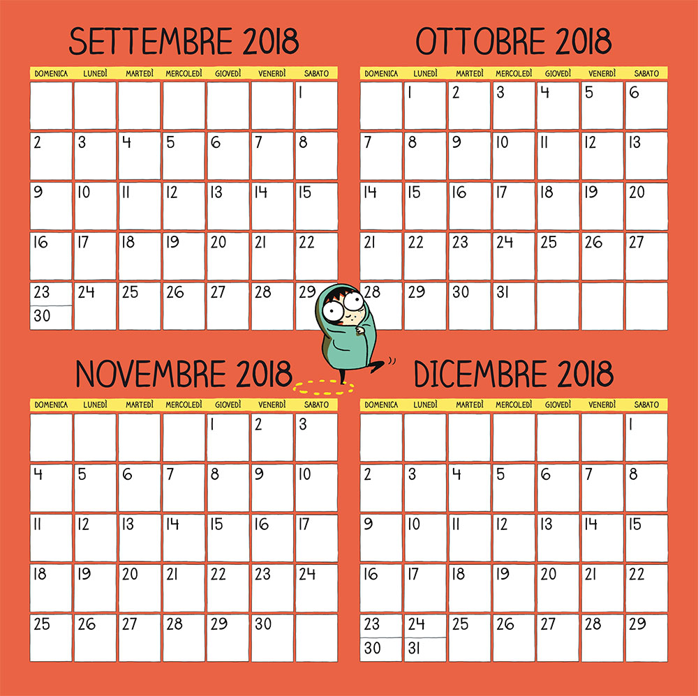 BeccoGiallo Humor Crescere, che palle! Calendario 2019 fumetto