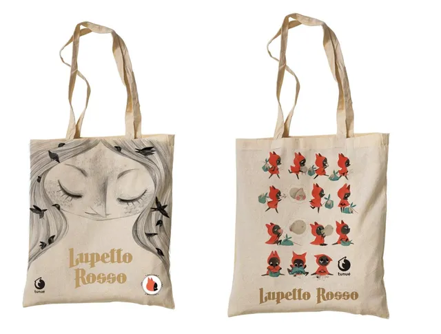 Tunué Extra Lupetto Rosso shopper écru Lucca 2023