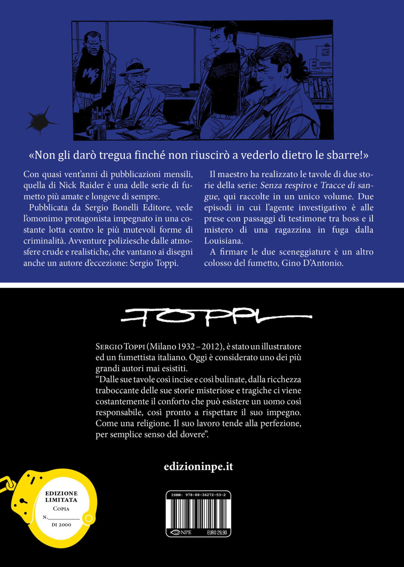Nicola Pesce Maestri Nick Raider Senza respiro fumetto