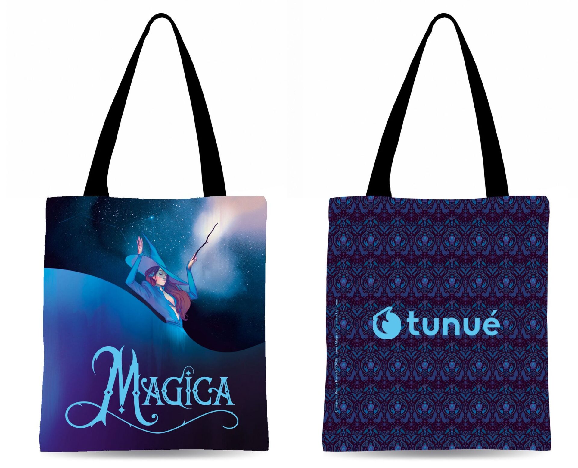 Tunuè Magica shopper double side borsa cotone 38x42 cm