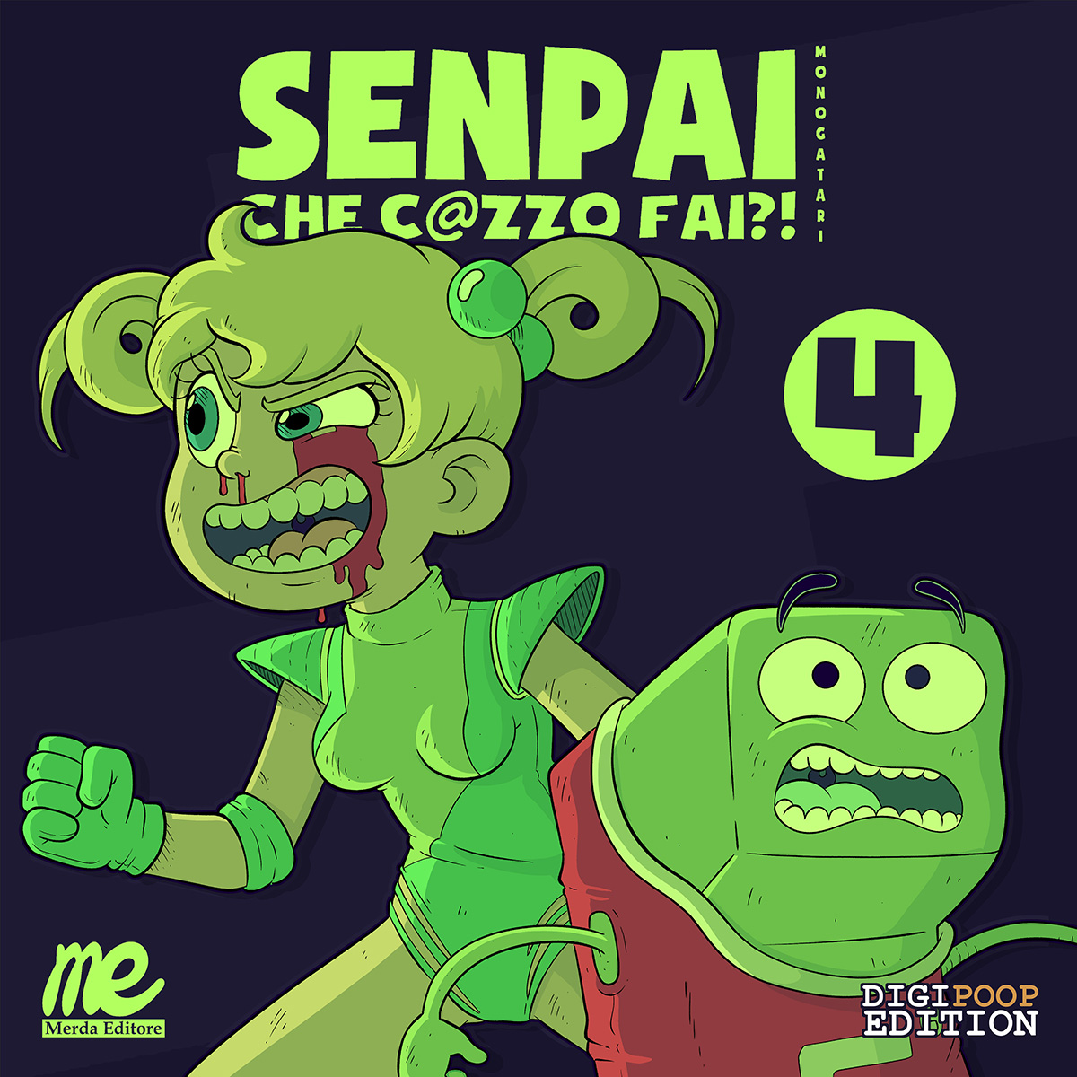 Merda Editore Senpai che c@zzo fai 4 fumetto DigiPoop finale