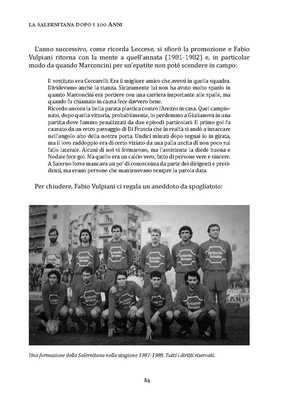 Nicola Pesce Saggistica La Salernitana dopo 100 Anni libro
