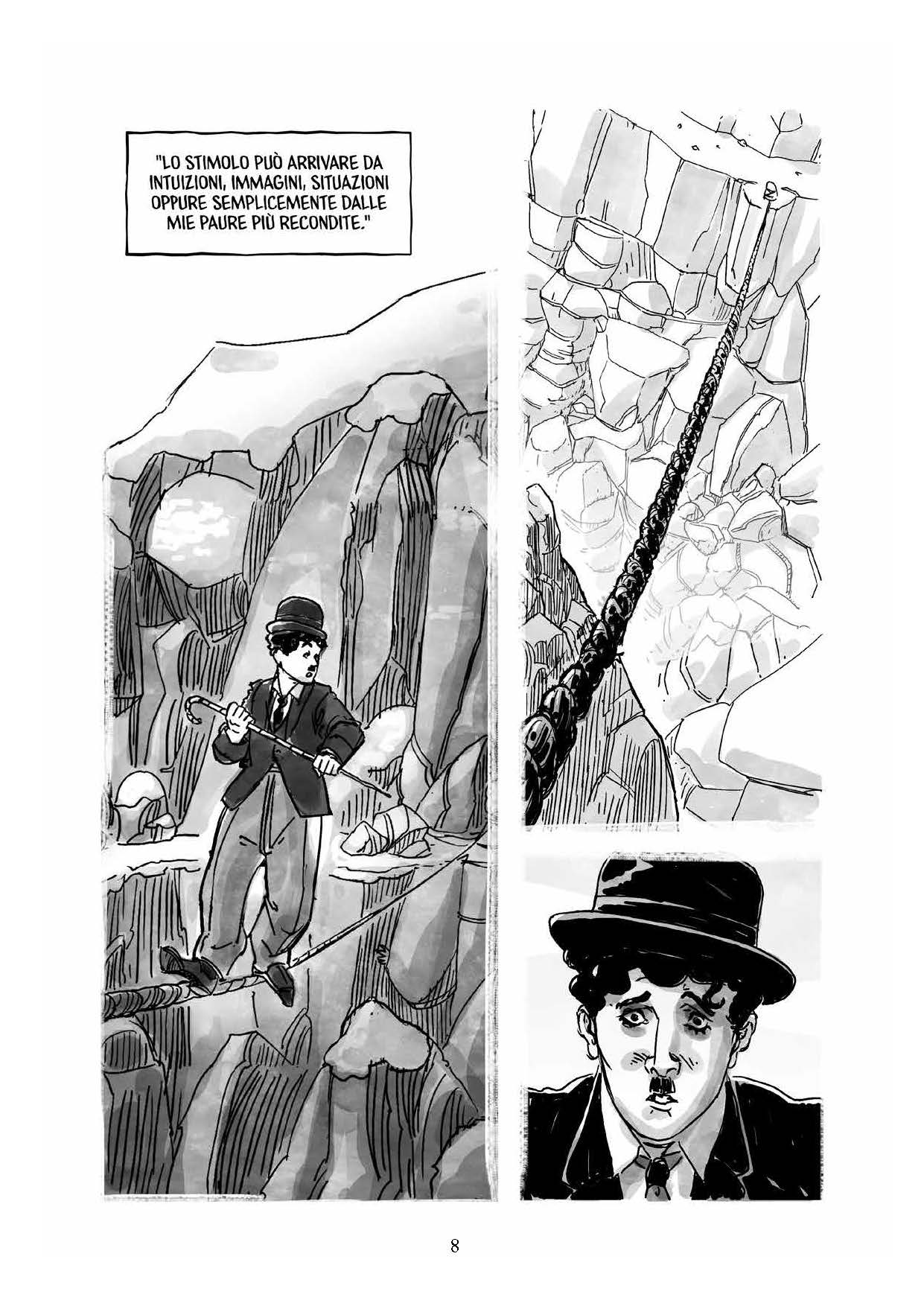 Nicola Pesce Nuvole Tempesta Charlie Chaplin Funambolo cartonato