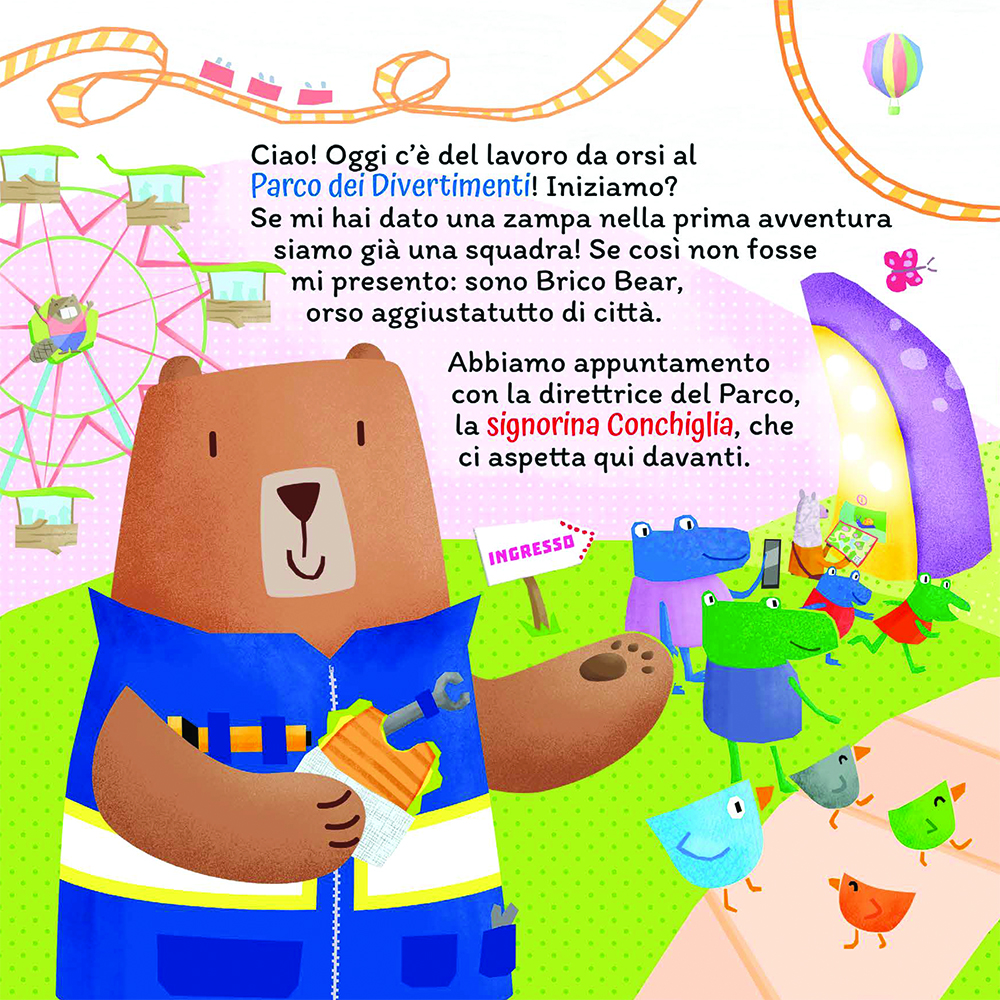BeccoGiallo Kids Brico Bear Su e giù al Luna Park fumetto 48 pp