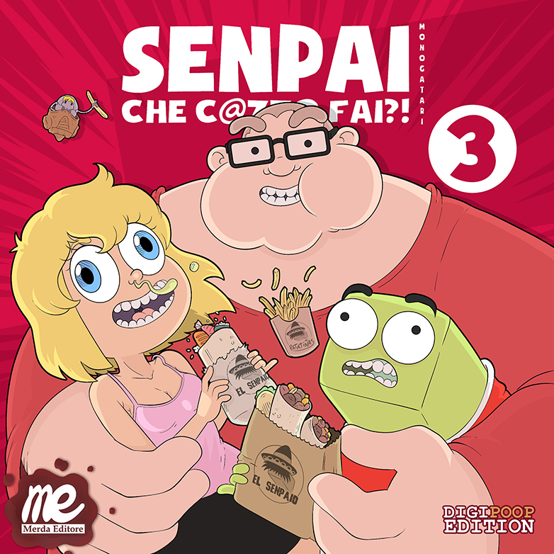 Senpai che c@zzo fai 3 DigiPoop manga a colori Merda