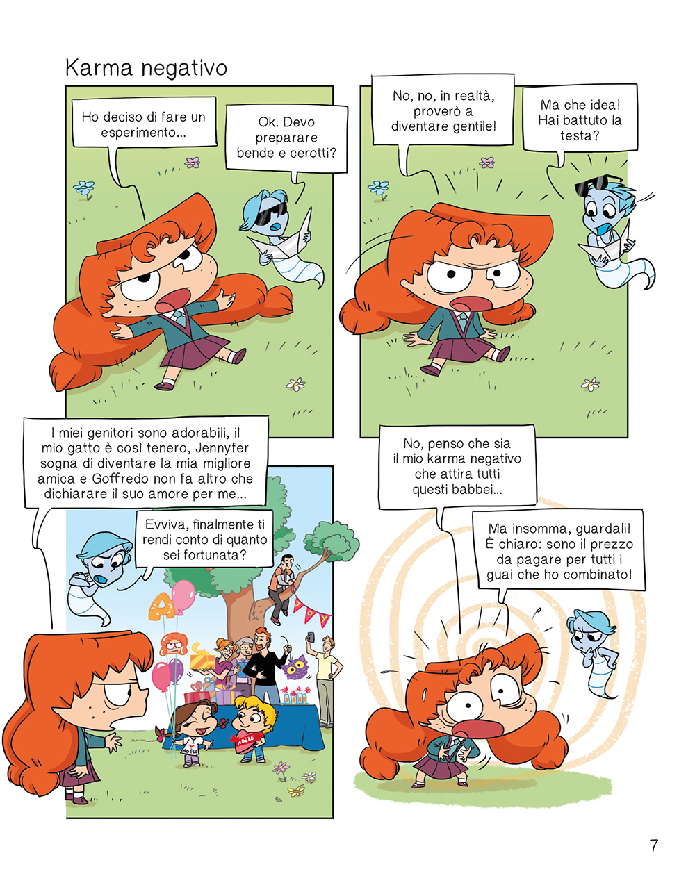 BeccoGiallo Kids Adele Crudele Karmastrofico! fumetto 80 pp. colori