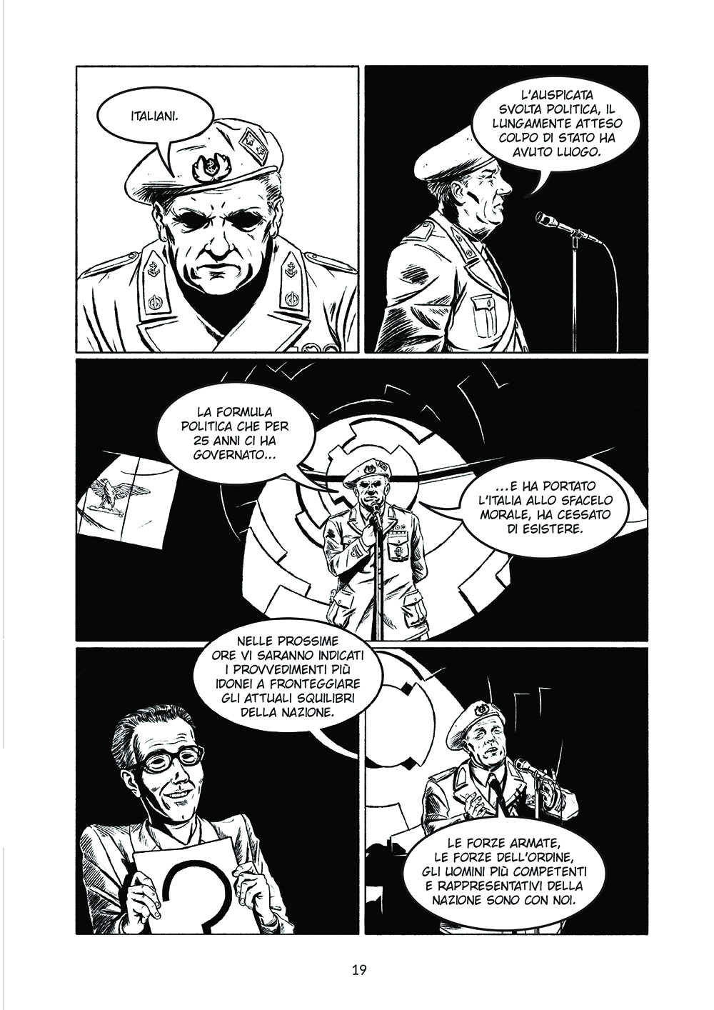 BeccoGiallo Graphic Journalism Il Golpe Borghese graphic novel bn