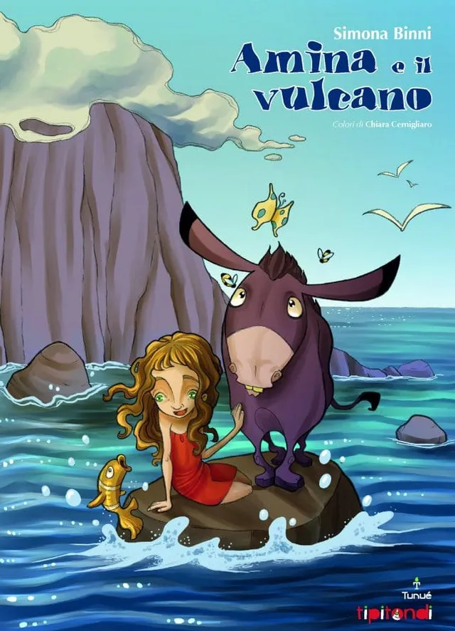 Tunuè Amina e il vulcano fumetto Simona Binni Stromboli