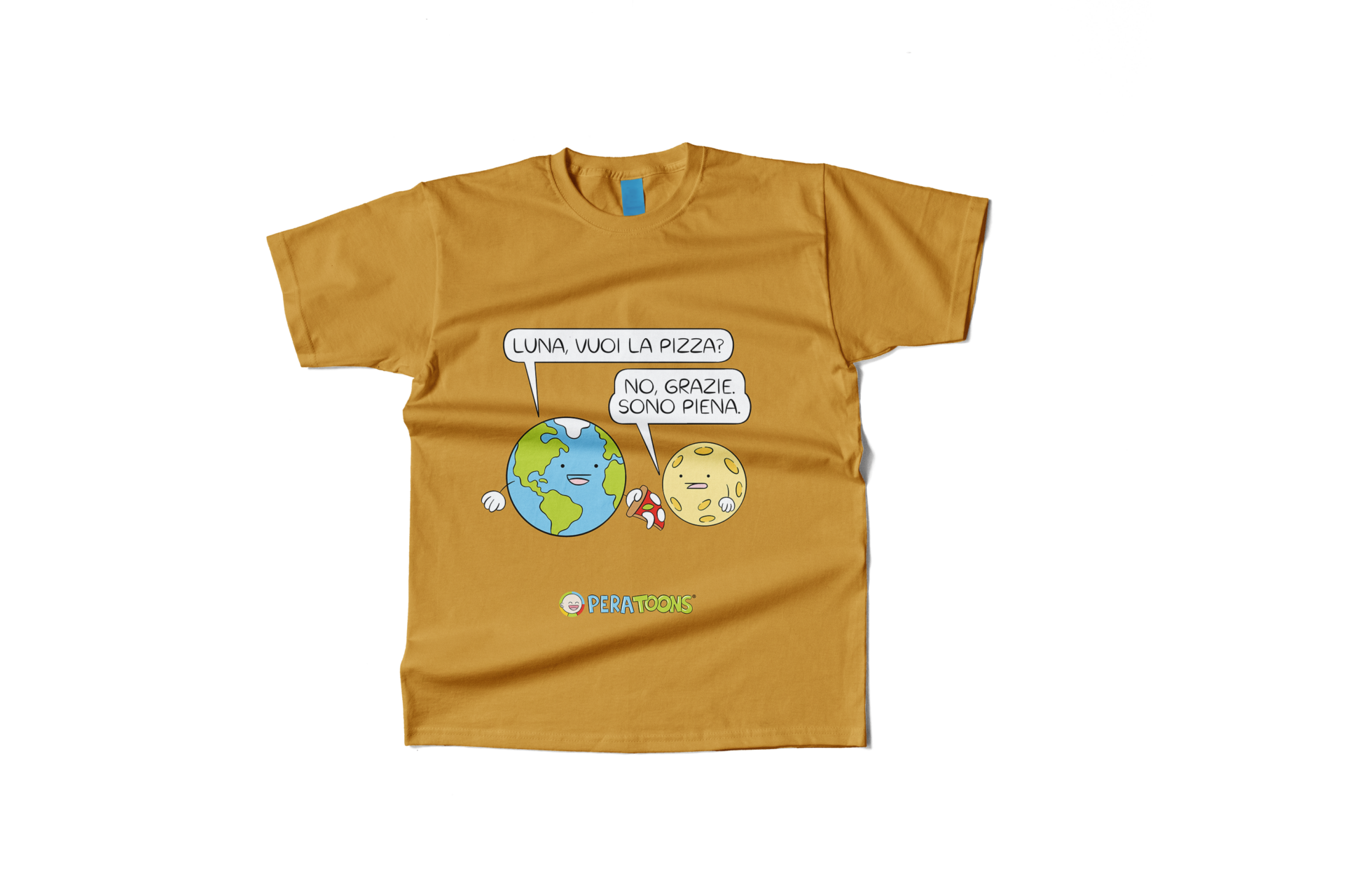 Tunuè Pera Toons t-shirt kids Terra e Luna Pizza