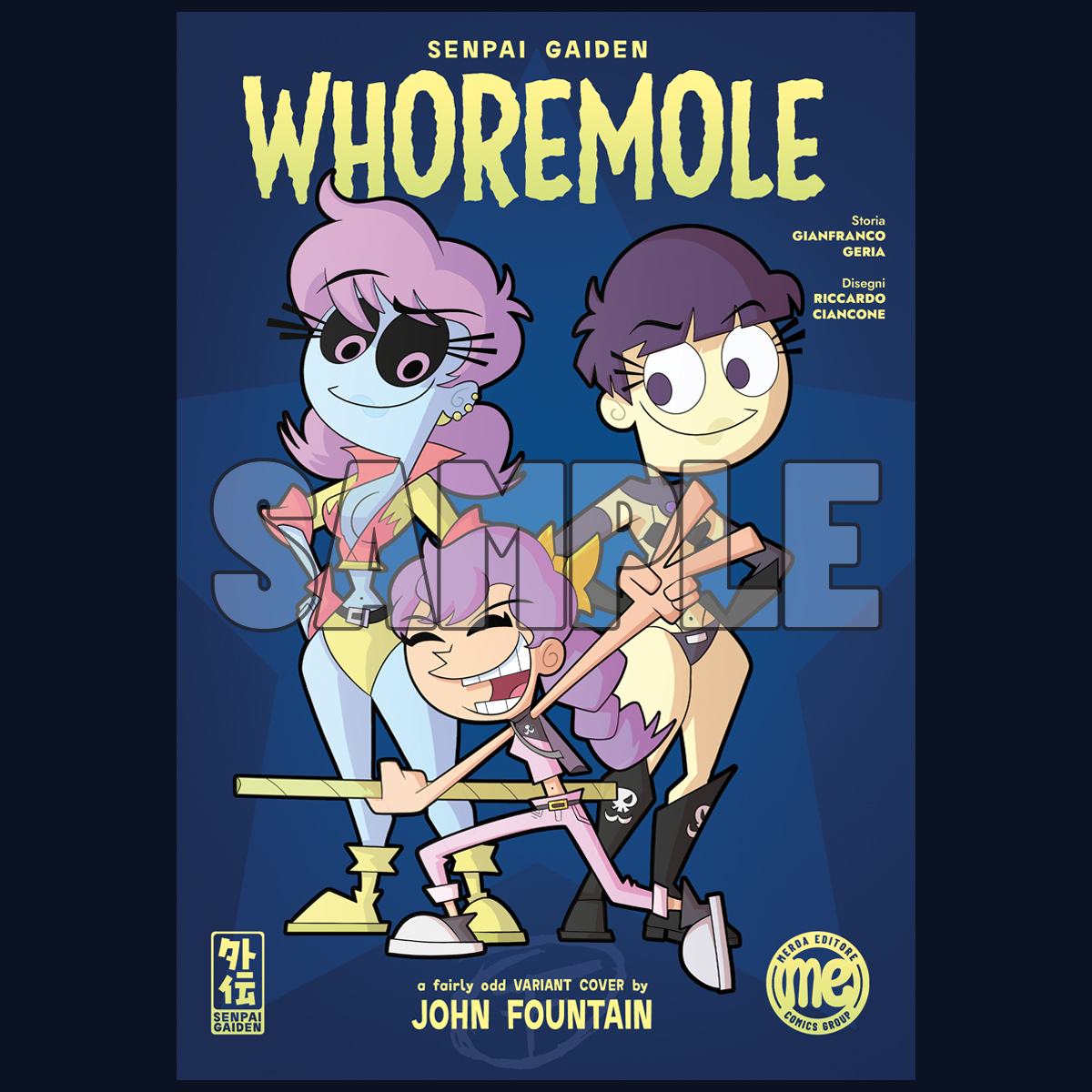 Merda Editore Senpai Gaiden Whoremole fumetto variant John Fountain