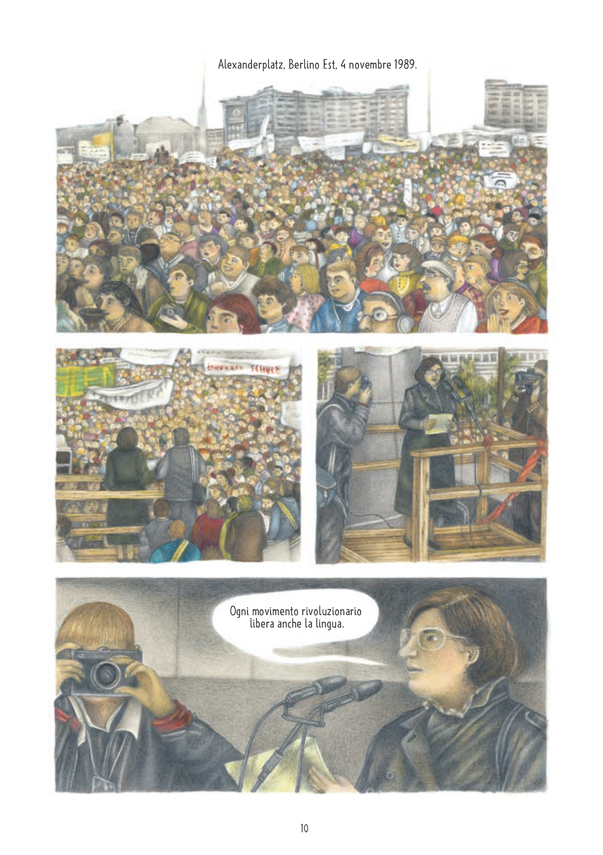 BeccoGiallo Biografie Christa Wolf Vivere resistendo fumetto colori