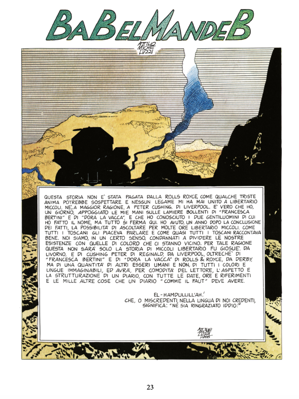 Nicola Pesce Editore Micheluzzi Bab el-Mandeb fumetto avventura