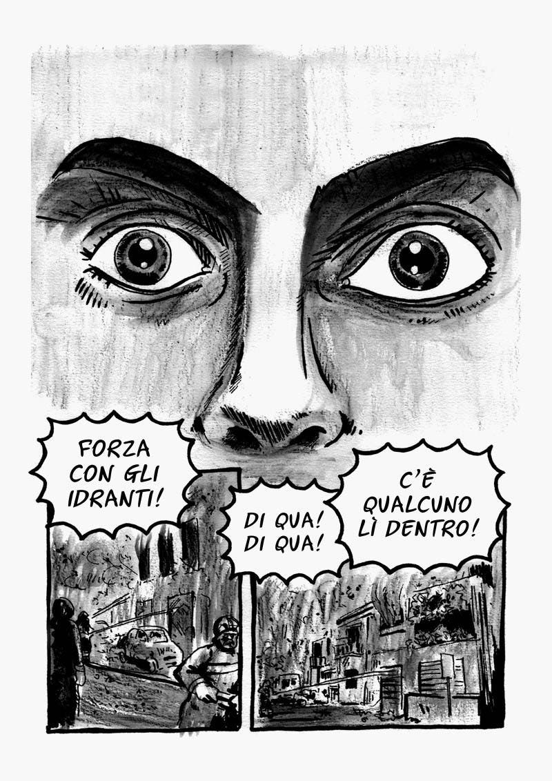 BeccoGiallo Graphic Journalism Viareggio Una strage annunciata Fumetto bn