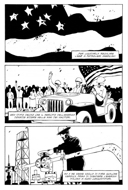 BeccoGiallo Graphic Journalism Enrico Mattei fumetto brossura b/n