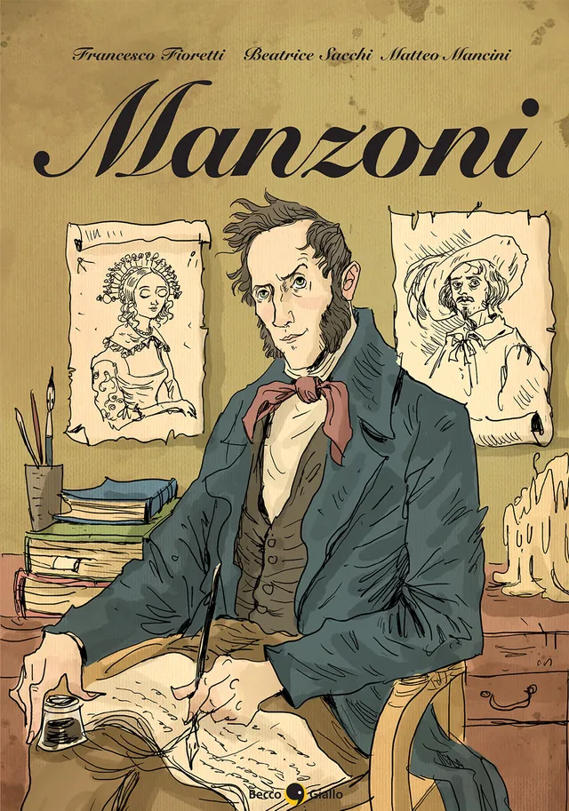 BeccoGiallo Biografie Alessandro Manzoni fumetto cartonato a colori