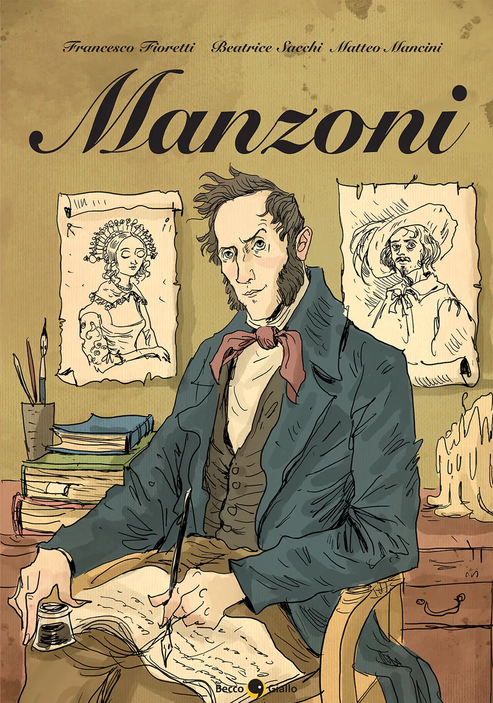 BeccoGiallo Biografie Alessandro Manzoni fumetto cartonato a colori