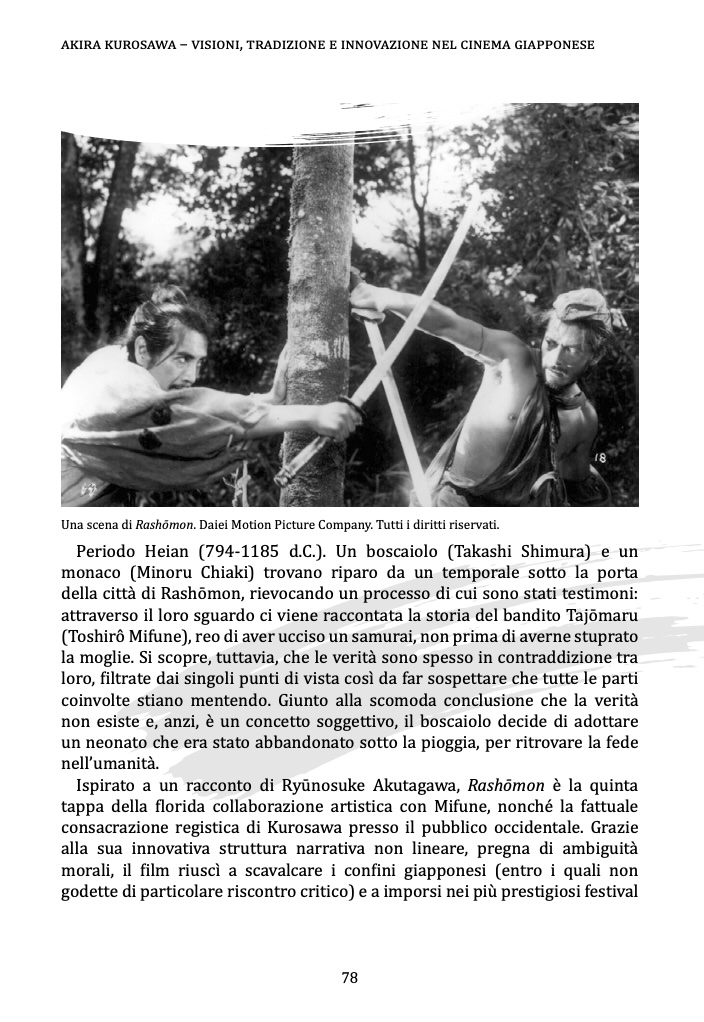 Nicola Pesce Saggistica Akira Kurosawa Visioni saggio cinema