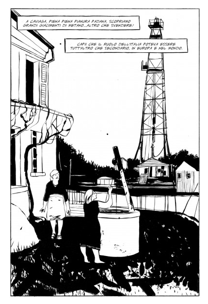 BeccoGiallo Graphic Journalism Enrico Mattei fumetto brossura b/n