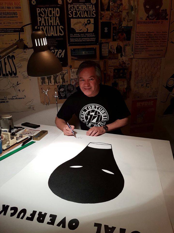 Miguel Ángel Martín Serigrafia Total OverFuck grafica