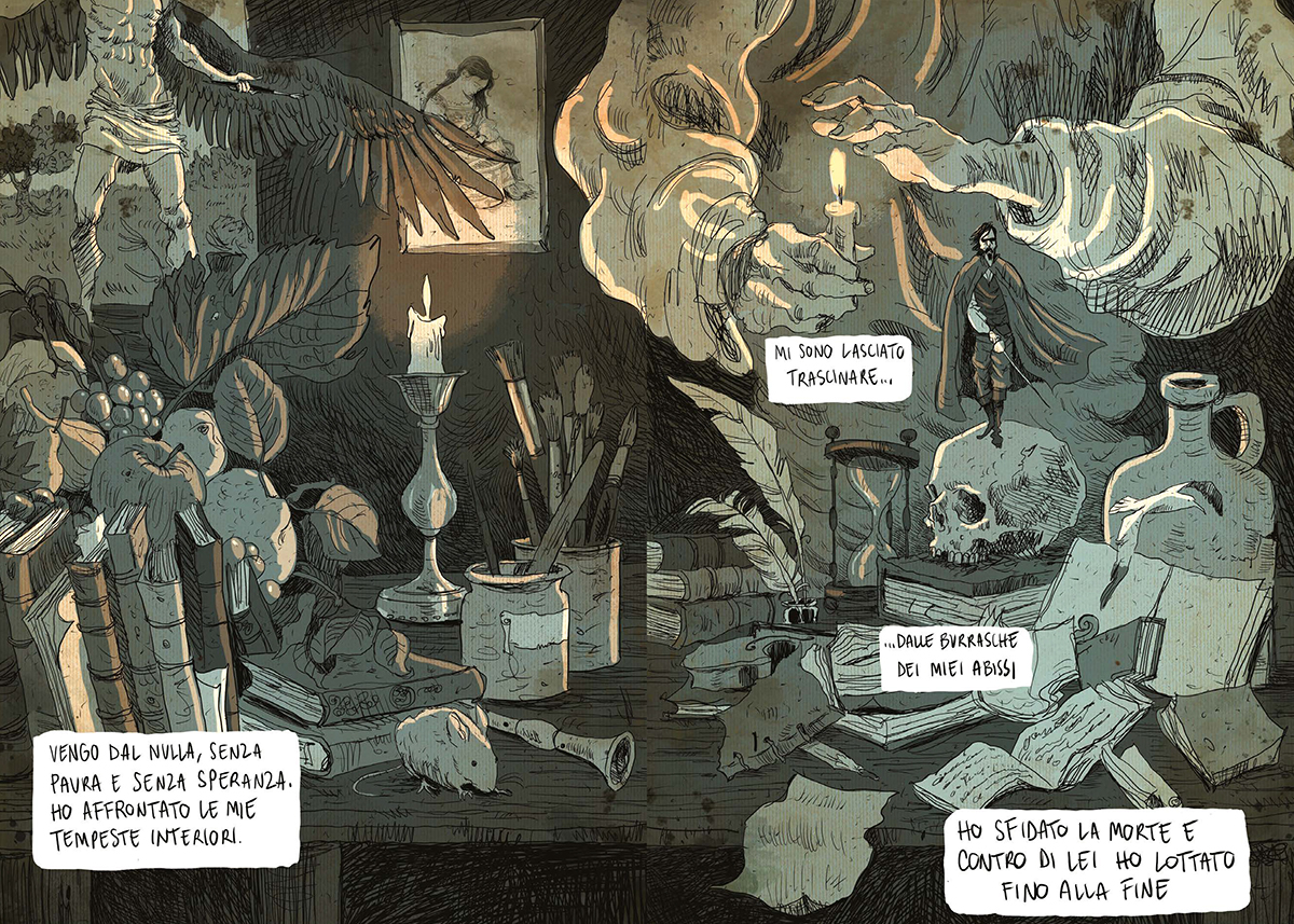 BeccoGiallo Biografie Caravaggio fumetto 248 pagine colori Anderle