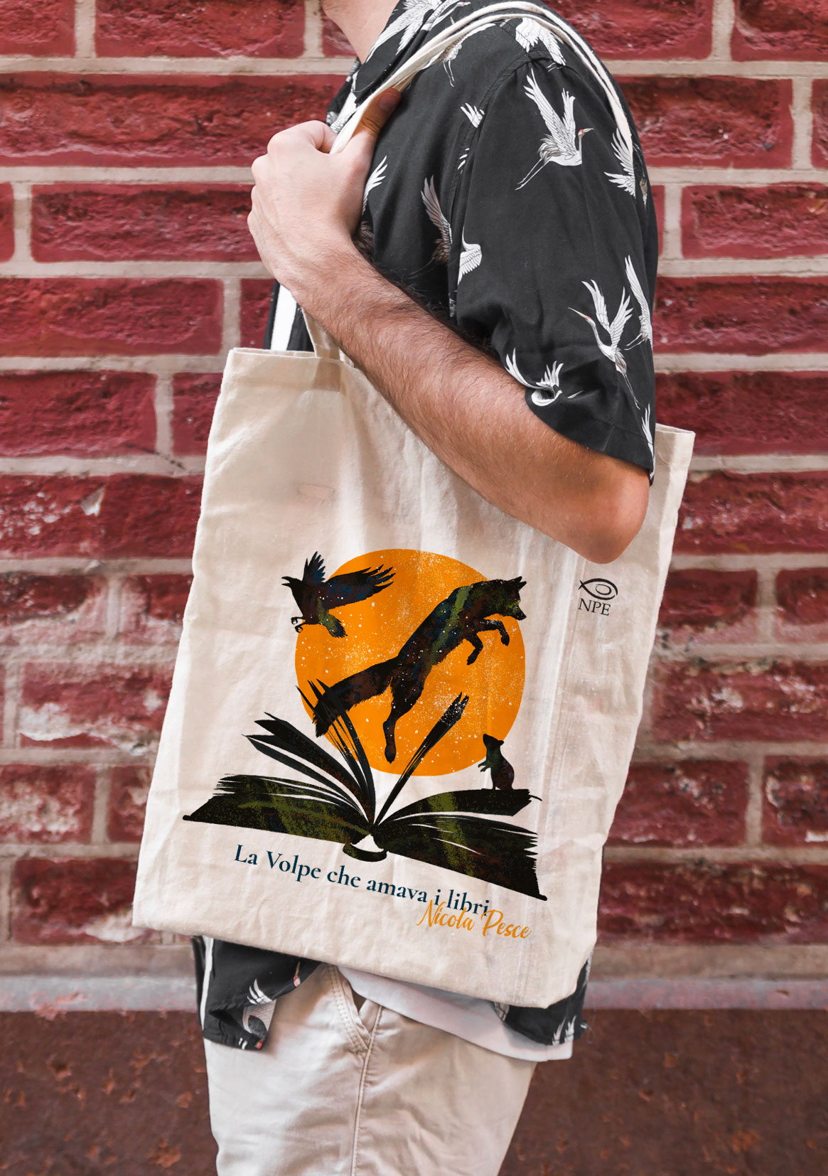 Nicola Pesce Shopper Volpe borsa in tessuto gadget editore