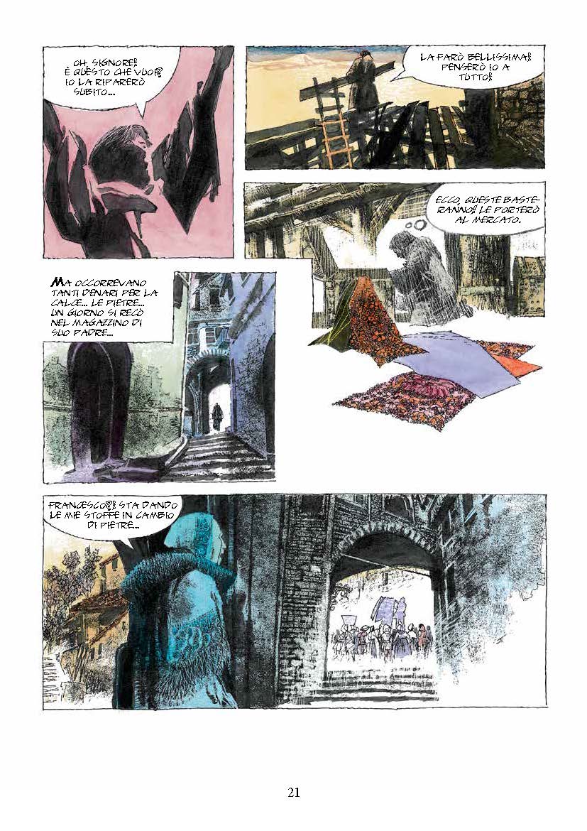 Nicola Pesce San Francesco d'Assisi fumetto Dino Battaglia