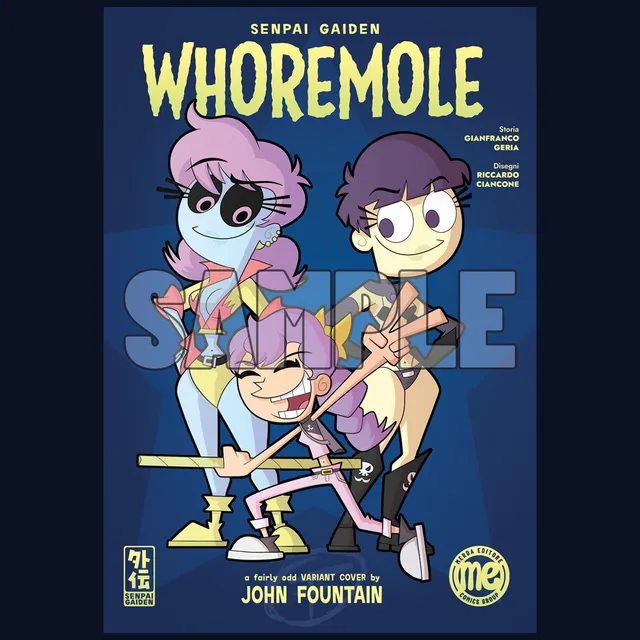 Merda Editore Senpai Gaiden Whoremole fumetto variant John Fountain